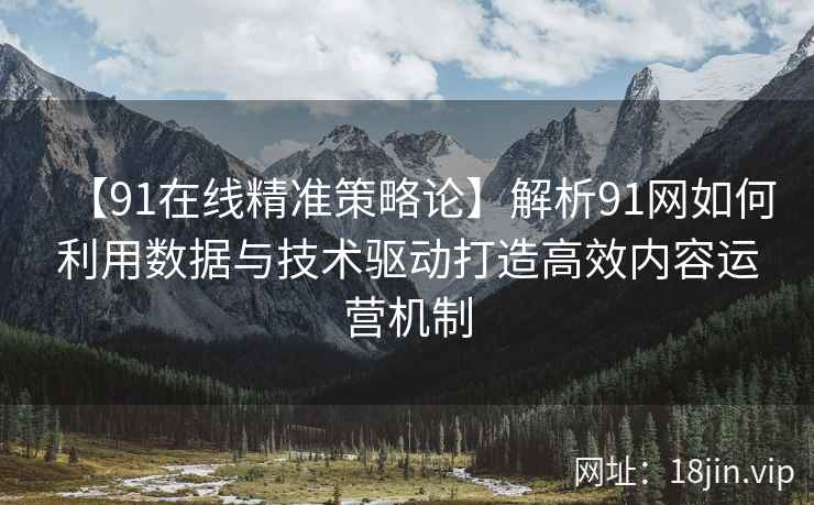 【91在线精准策略论】解析91网如何利用数据与技术驱动打造高效内容运营机制