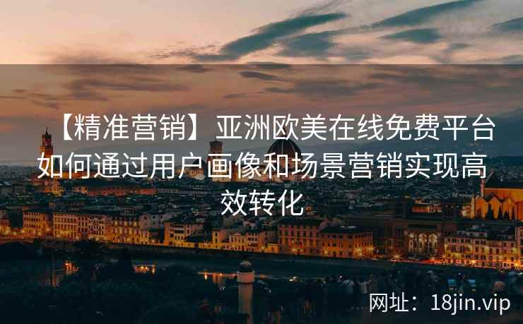 【精准营销】亚洲欧美在线免费平台如何通过用户画像和场景营销实现高效转化