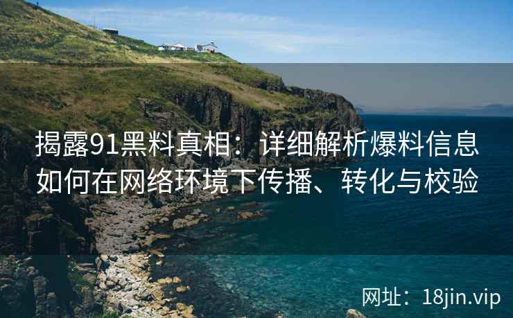 揭露91黑料真相：详细解析爆料信息如何在网络环境下传播、转化与校验