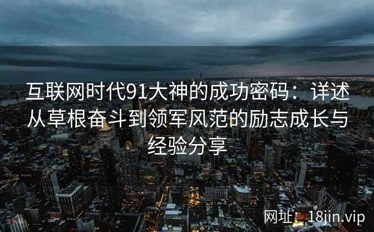 互联网时代91大神的成功密码：详述从草根奋斗到领军风范的励志成长与经验分享