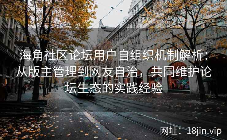 海角社区论坛用户自组织机制解析：从版主管理到网友自治，共同维护论坛生态的实践经验